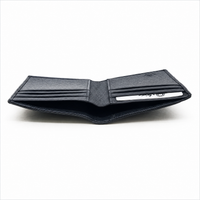 Oxhide Real leather Slim Black- minimalist wallet -SD11