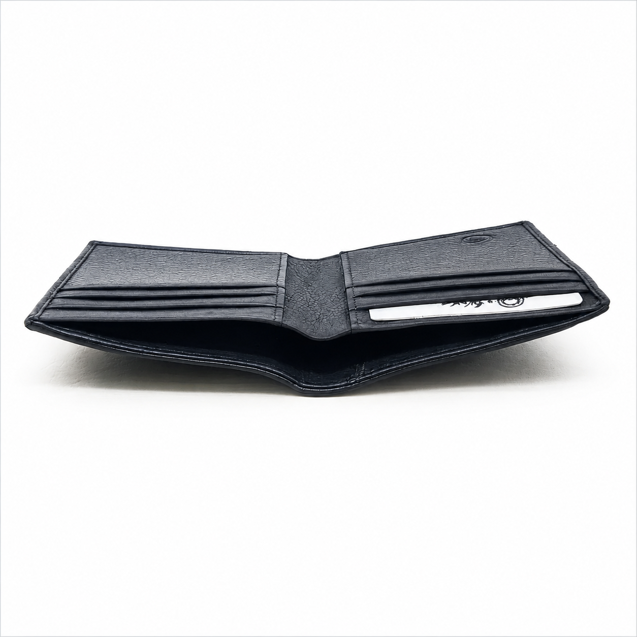 Oxhide Real leather Slim Black- minimalist wallet -SD11