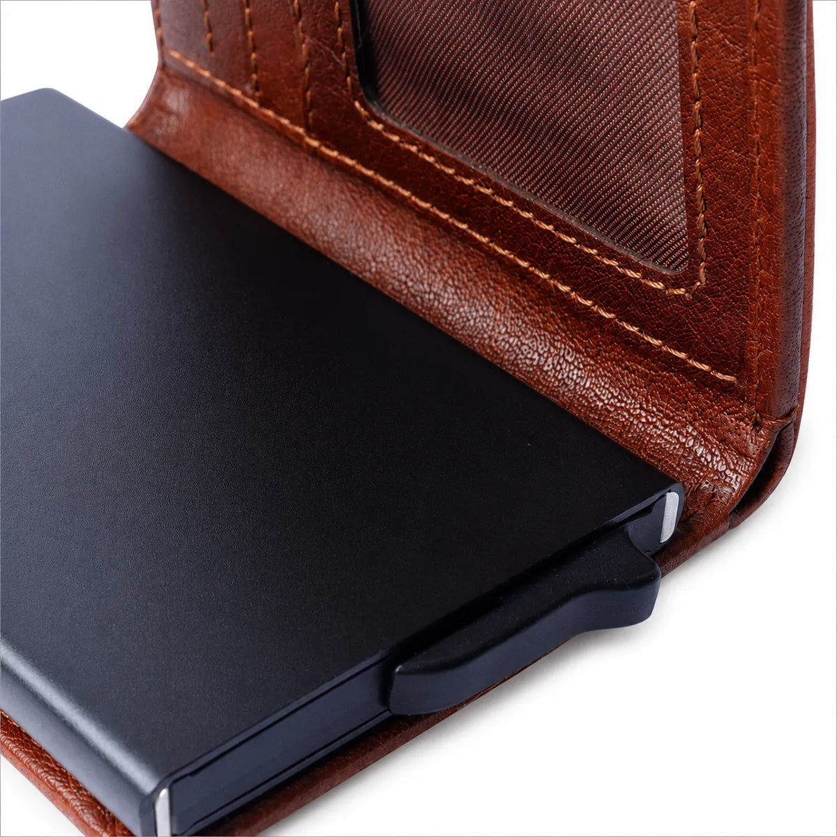 Pull-up Wallet for Men-Full Grain Leather Wallet Brown- SD05 Oxhide