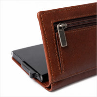 Pull-up Wallet for Men-Full Grain Leather Wallet Brown- SD05 Oxhide