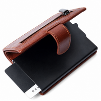 Pull-up Wallet for Men-Full Grain Leather Wallet Brown- SD05 Oxhide