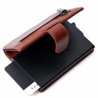Pull-up Wallet for Men-Full Grain Leather Wallet Brown- SD05 Oxhide