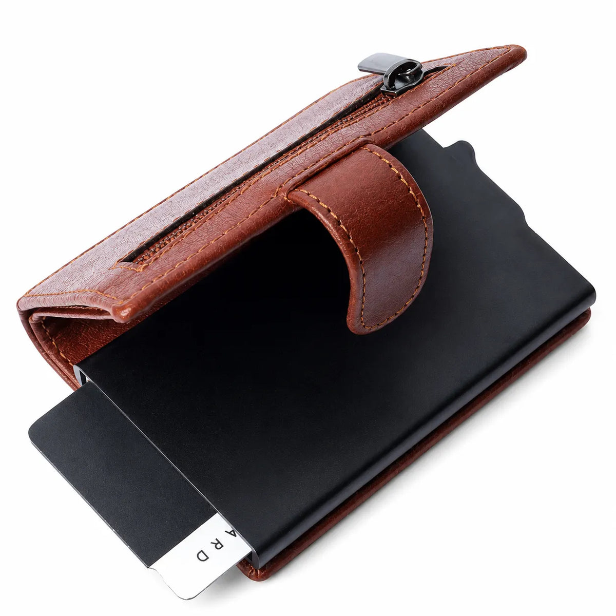 Pull-up Wallet for Men-Full Grain Leather Wallet Brown- SD05 Oxhide