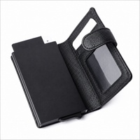 Pull up Wallet for Men -Full Grain Leather Wallet Black- SD05 Oxhide