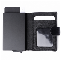 Pull up Wallet for Men -Full Grain Leather Wallet Black- SD05 Oxhide