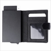 Pull up Wallet for Men -Full Grain Leather Wallet Black- SD05 Oxhide