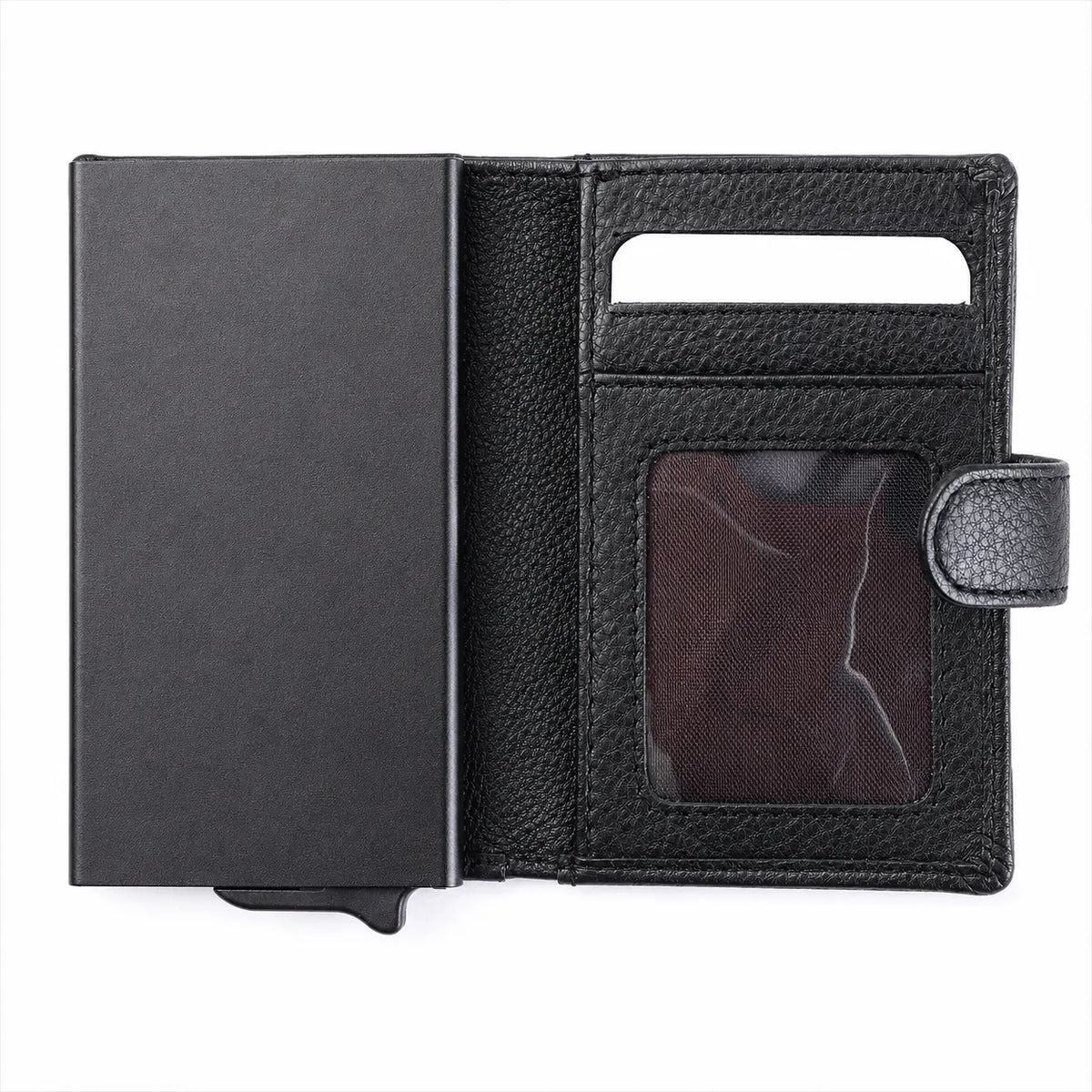 Pull up Wallet for Men -Full Grain Leather Wallet Black- SD05 Oxhide