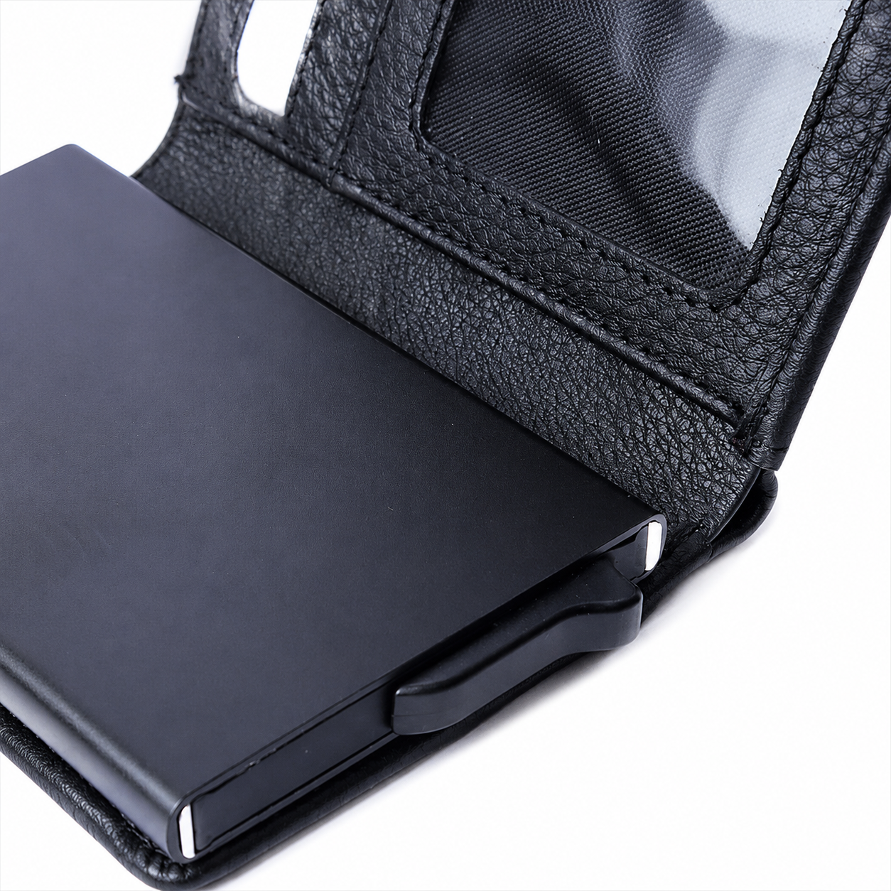 Pull up Wallet for Men -Full Grain Leather Wallet Black- SD05 Oxhide