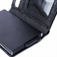 Pull up Wallet for Men -Full Grain Leather Wallet Black- SD05 Oxhide