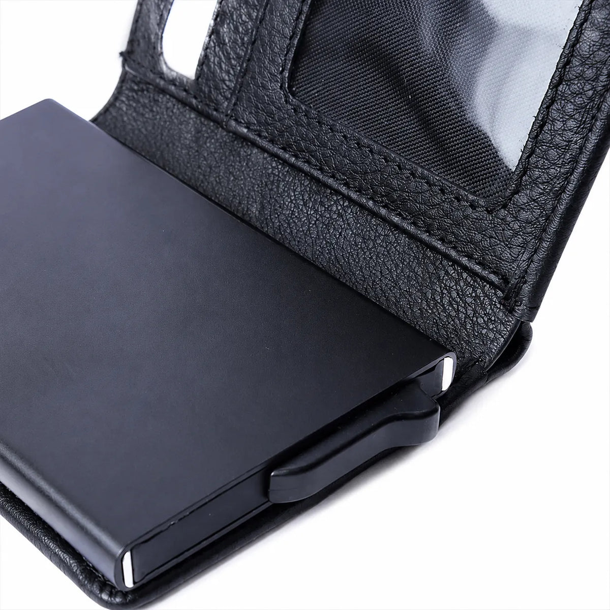 Pull up Wallet for Men -Full Grain Leather Wallet Black- SD05 Oxhide