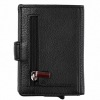 Pull up Wallet for Men -Full Grain Leather Wallet Black- SD05 Oxhide