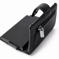 Pull up Wallet for Men -Full Grain Leather Wallet Black- SD05 Oxhide