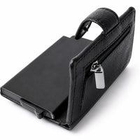 Pull up Wallet for Men -Full Grain Leather Wallet Black- SD05 Oxhide