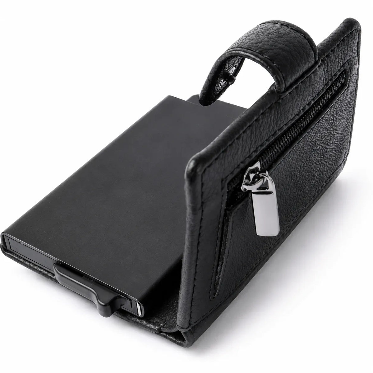 Pull up Wallet for Men -Full Grain Leather Wallet Black- SD05 Oxhide