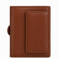 Oxhide Compact wallet in Vintage Leather in Brown colour with coin pouch-OXHIDE J0086 BROWN