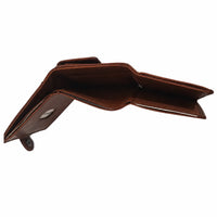 Oxhide Compact wallet in Vintage Leather in Brown colour with coin pouch-OXHIDE J0086 BROWN
