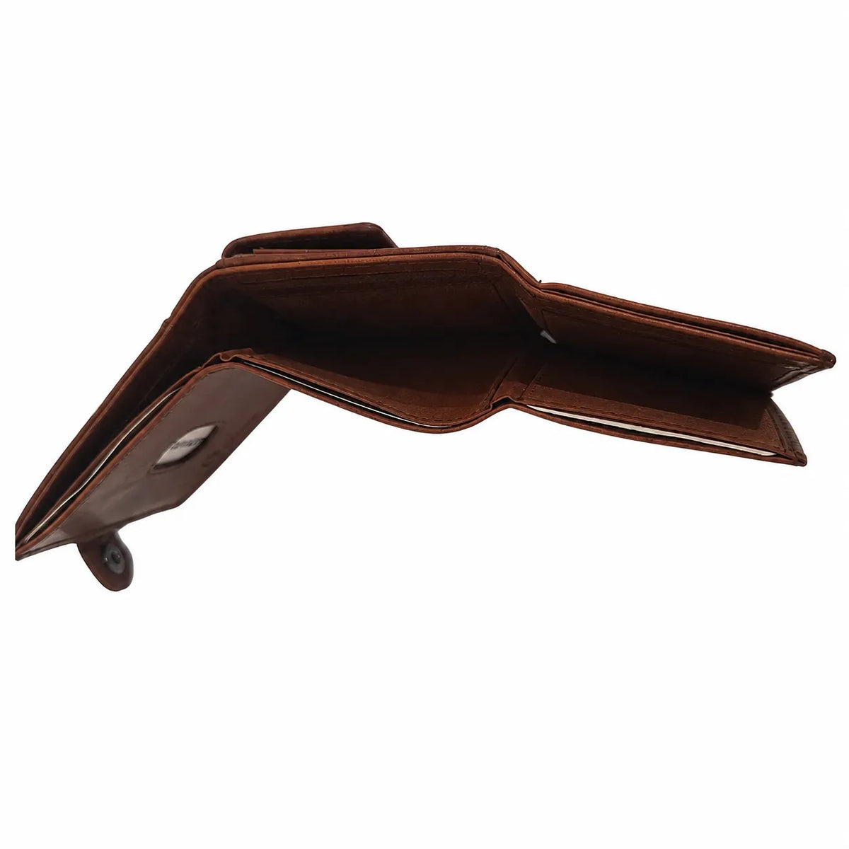 Oxhide Compact wallet in Vintage Leather in Brown colour with coin pouch-OXHIDE J0086 BROWN