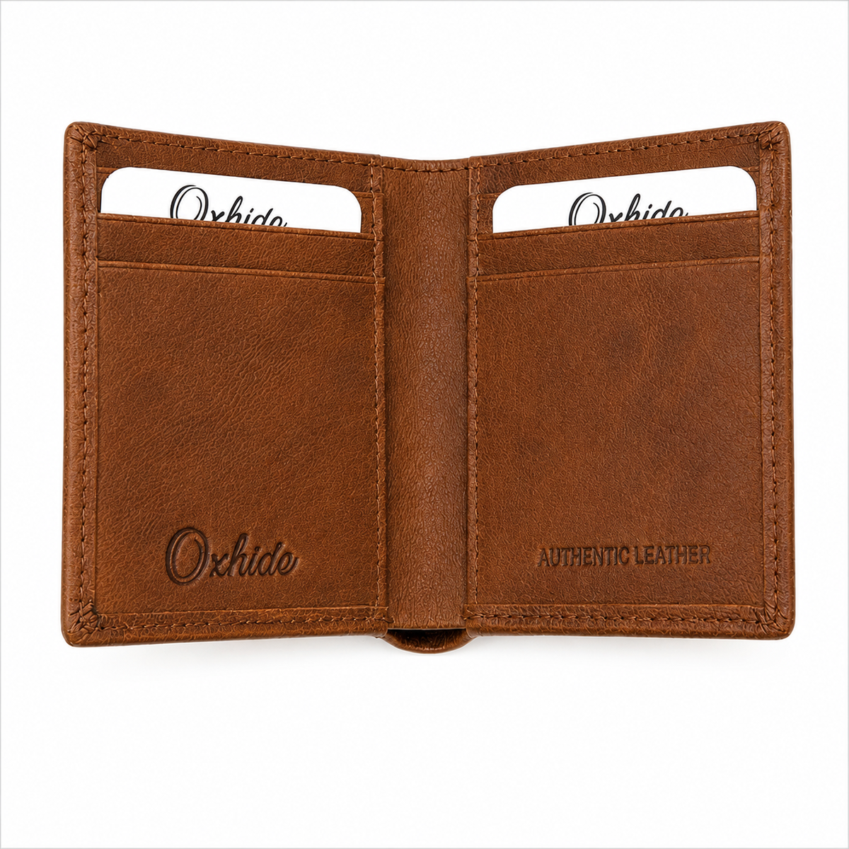 Oxhide Real leather slim - minimalist wallet -SD11 Brown