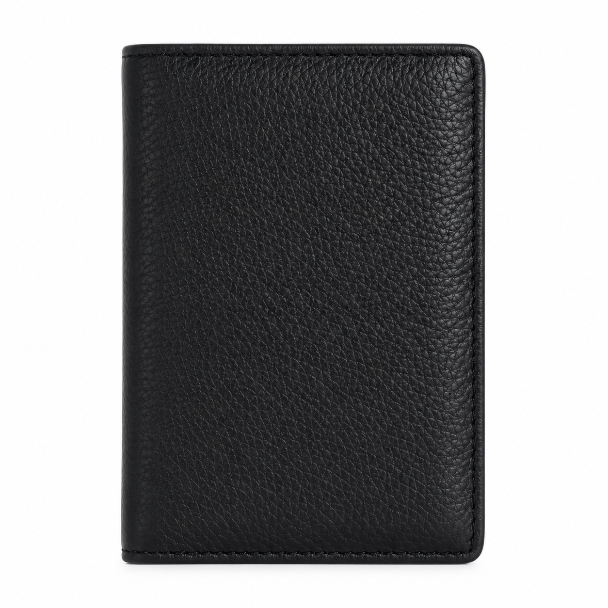 Oxhide Real leather Slim Black- minimalist wallet -SD11