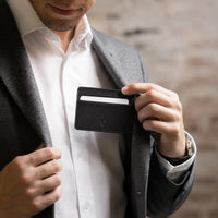 Leather Card Holder -Leather cardholder - Leather Card Case - Leather Card Pouch - Card Sleeve - Oxhide 4181 Black