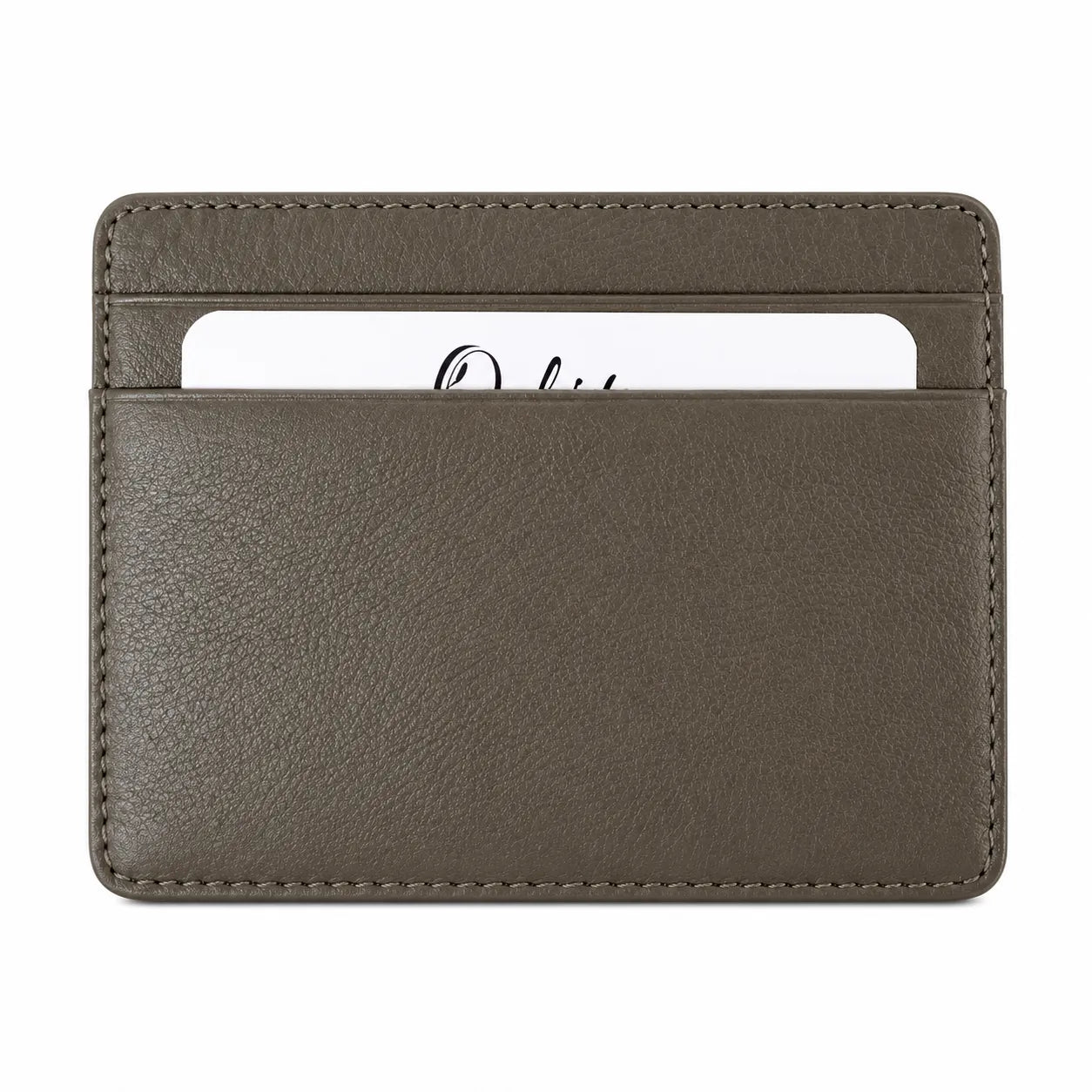 Leather Card Holder - Leather cardholder - Leather Card Case - Leather Card Pouch - Card Sleeve - Oxhide 4181 Green