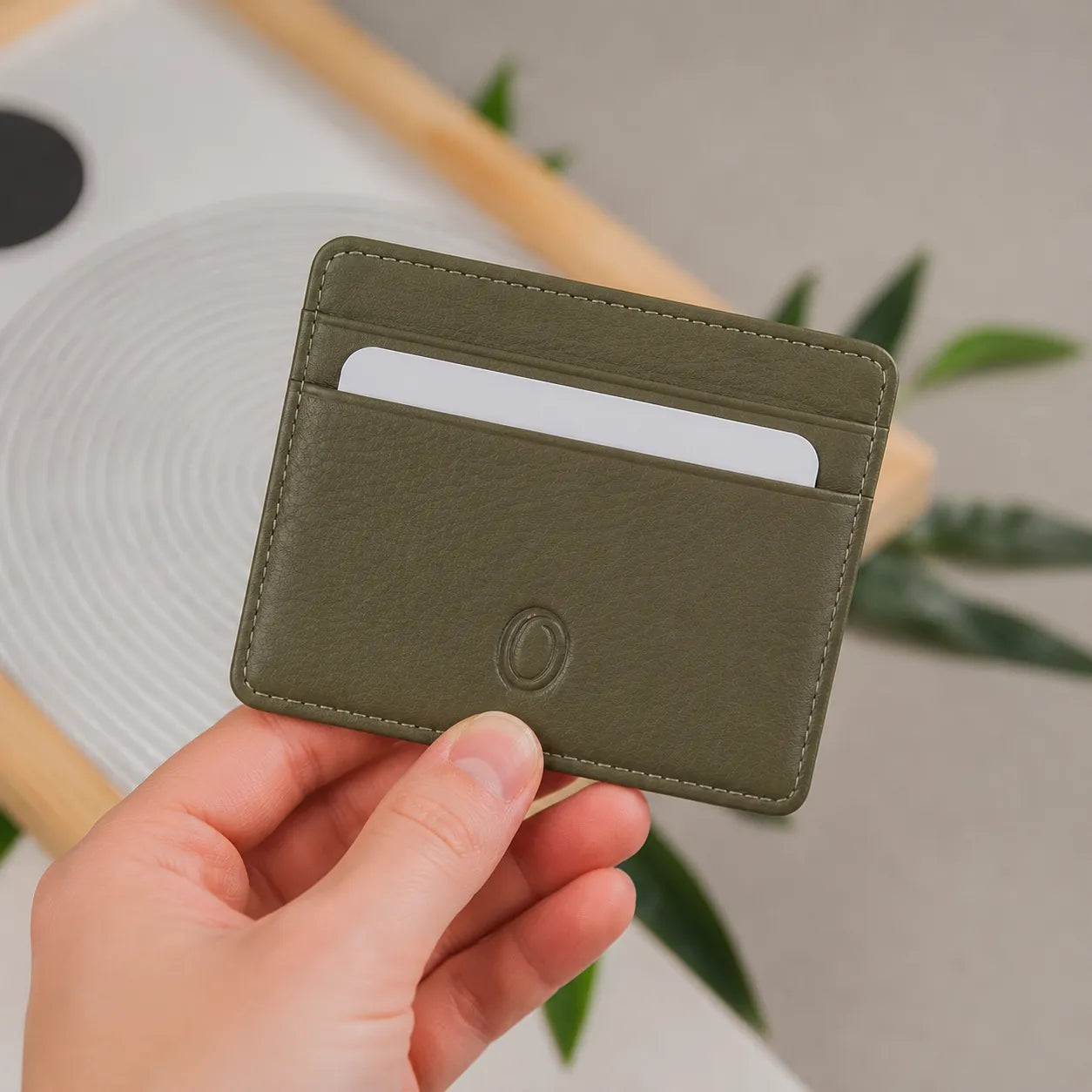 Leather Card Holder - Leather cardholder - Leather Card Case - Leather Card Pouch - Card Sleeve - Oxhide 4181 Green