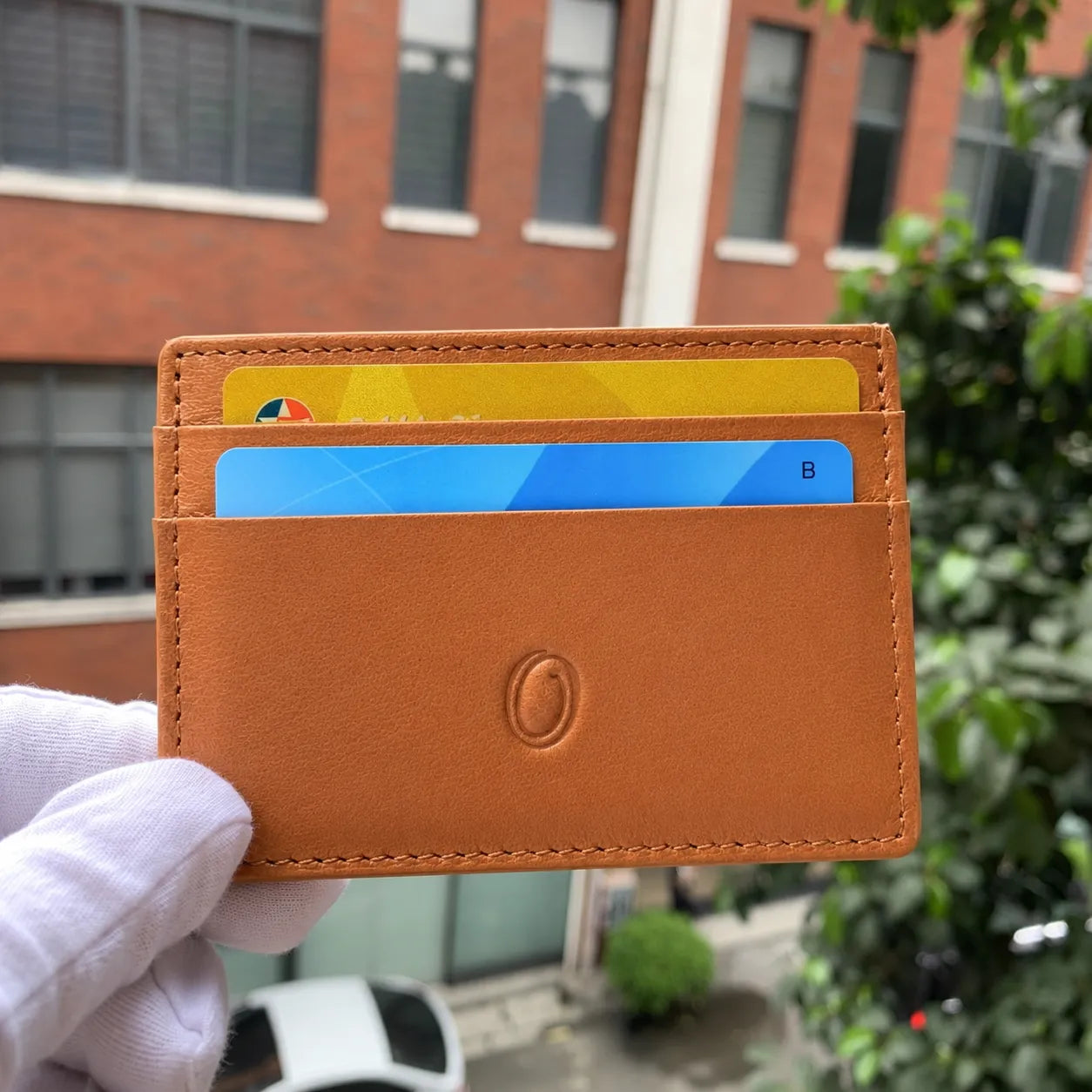 Leather Card Holder - Leather cardholder - Leather Card Case - Leather Card Pouch - Card Sleeve - Oxhide 4181 Tan