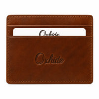 Leather Card Holder - Leather cardholder - Leather Card Case - Leather Card Pouch - Card Sleeve -Oxhide J0054 COGNAC