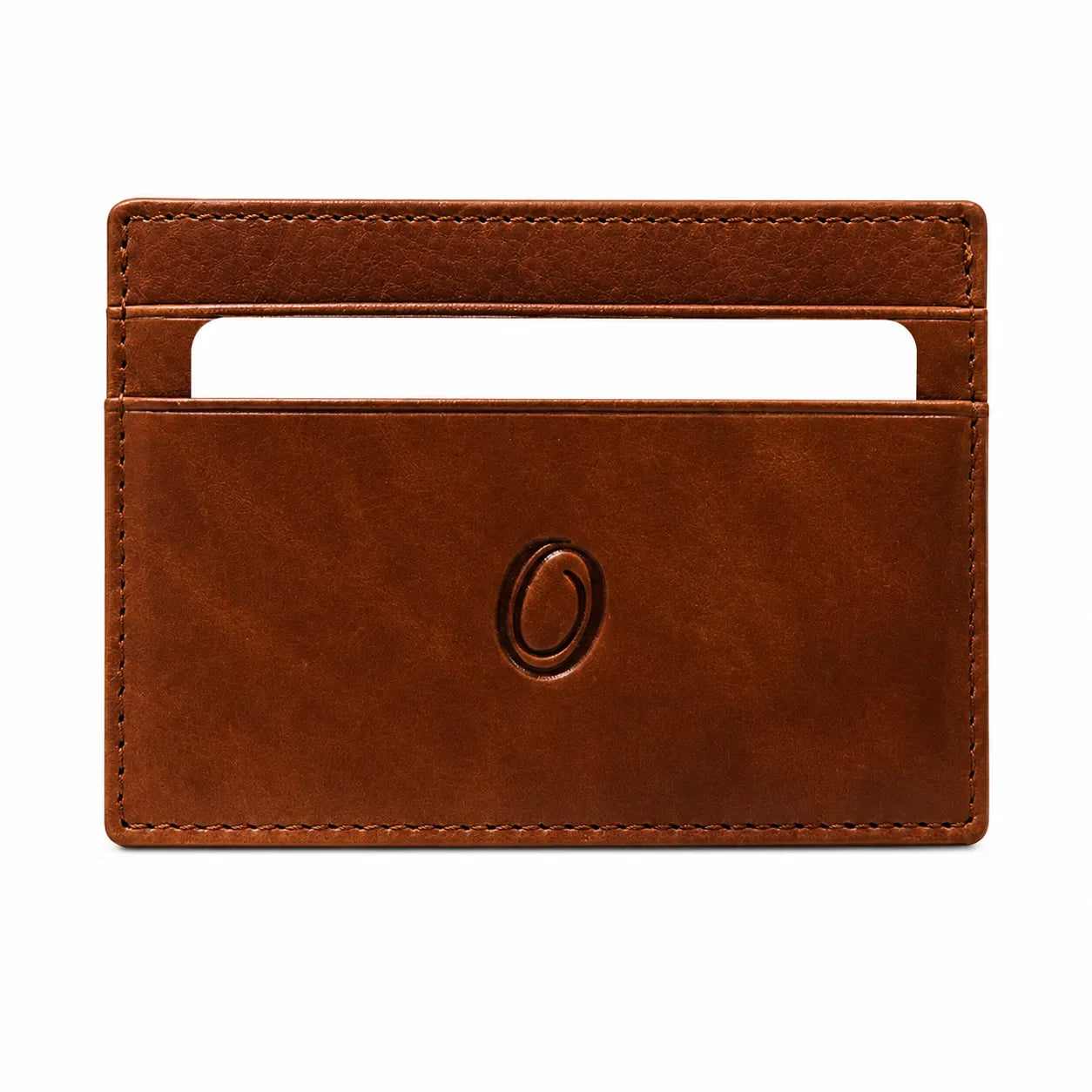 Leather Card Holder - Leather cardholder - Leather Card Case - Leather Card Pouch - Card Sleeve -Oxhide J0054 COGNAC