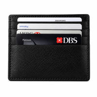 Leather Card Holder - Leather cardholder - Leather Card Case - Leather Card Pouch - Card Sleeve - Oxhide AS4 BLACK