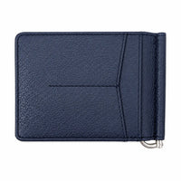 Money Clip Wallet Men - Full Grain Leather wallet - MC01 Oxhide Blue