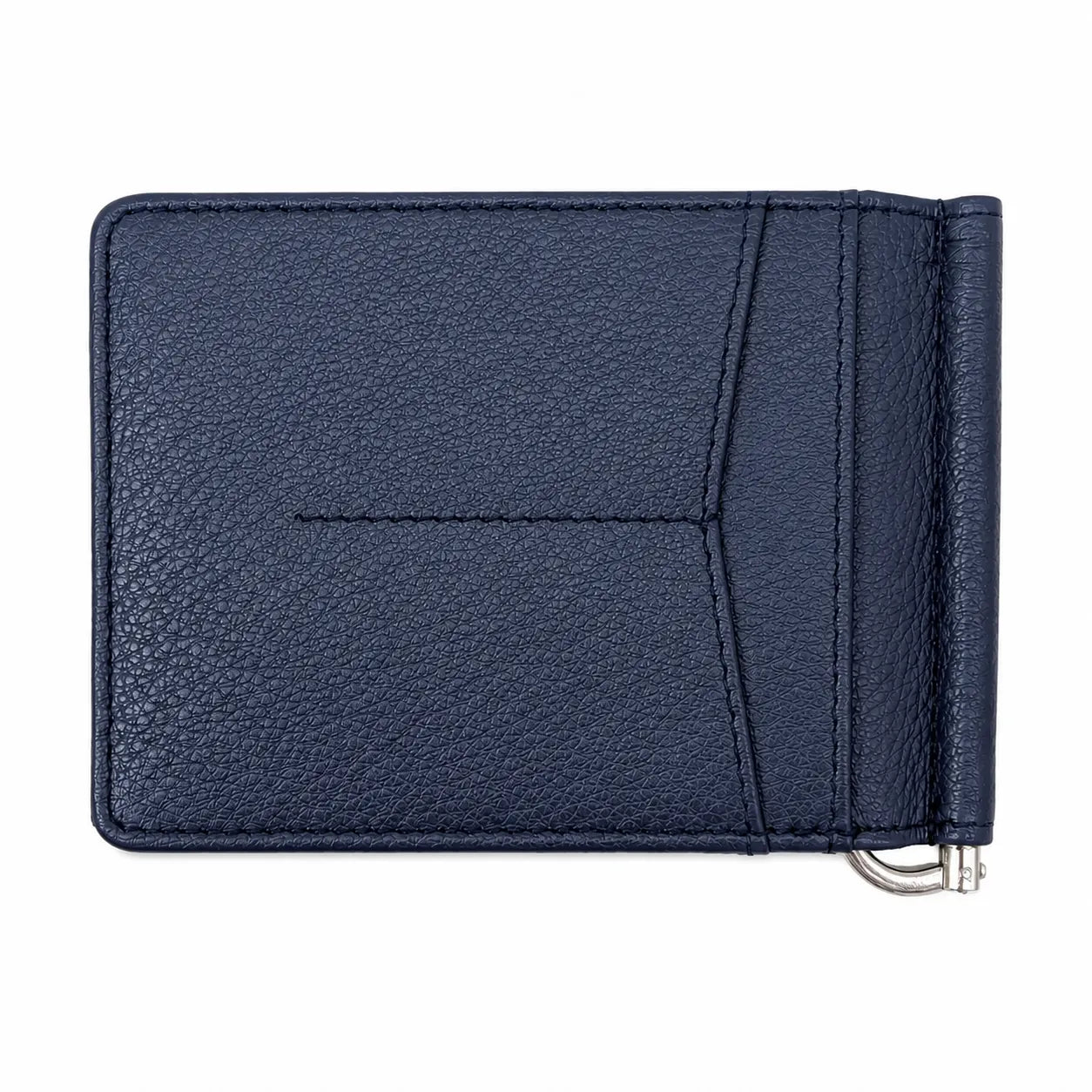 Money Clip Wallet Men - Full Grain Leather wallet - MC01 Oxhide Blue
