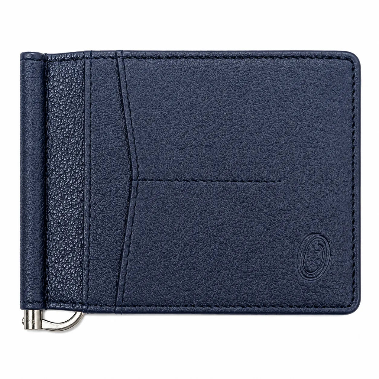Money Clip Wallet Men - Full Grain Leather wallet - MC01 Oxhide Blue