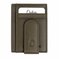 Money Clip Wallet Men Slim-Full Grain Leather Wallet  - Green Wallet - ER13 Oxhide Green
