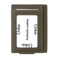 Money Clip Wallet Men Slim-Full Grain Leather Wallet  - Green Wallet - ER13 Oxhide Green