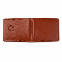 Slim Money Clip for Men and Women  - Full Grain Leather money clip - ER07 Oxhide Tan