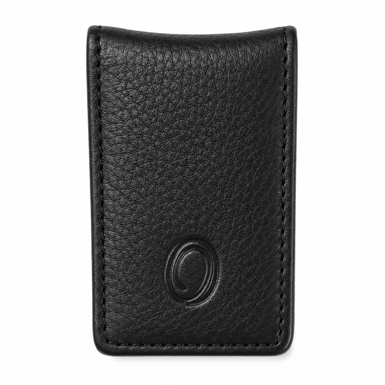Slim Money Clip for Men and Women  - Full Grain Leather money clip - ER07 Oxhide Black