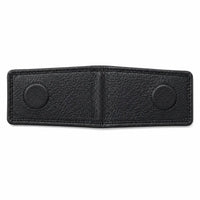 Slim Money Clip for Men and Women  - Full Grain Leather money clip - ER07 Oxhide Black