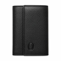 Key Wallet Coin Pouch - Leather Key Pouch -Black Leather Coin Pouch - Leather Coin Case - Oxhide J0023 Black
