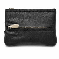 Leather Key Pouch - Leather Coin Pouch - Leather Coin Case - Leather Pouch - Card Sleeve - Multipurpose Pouch - Oxhide 4427 BLACK