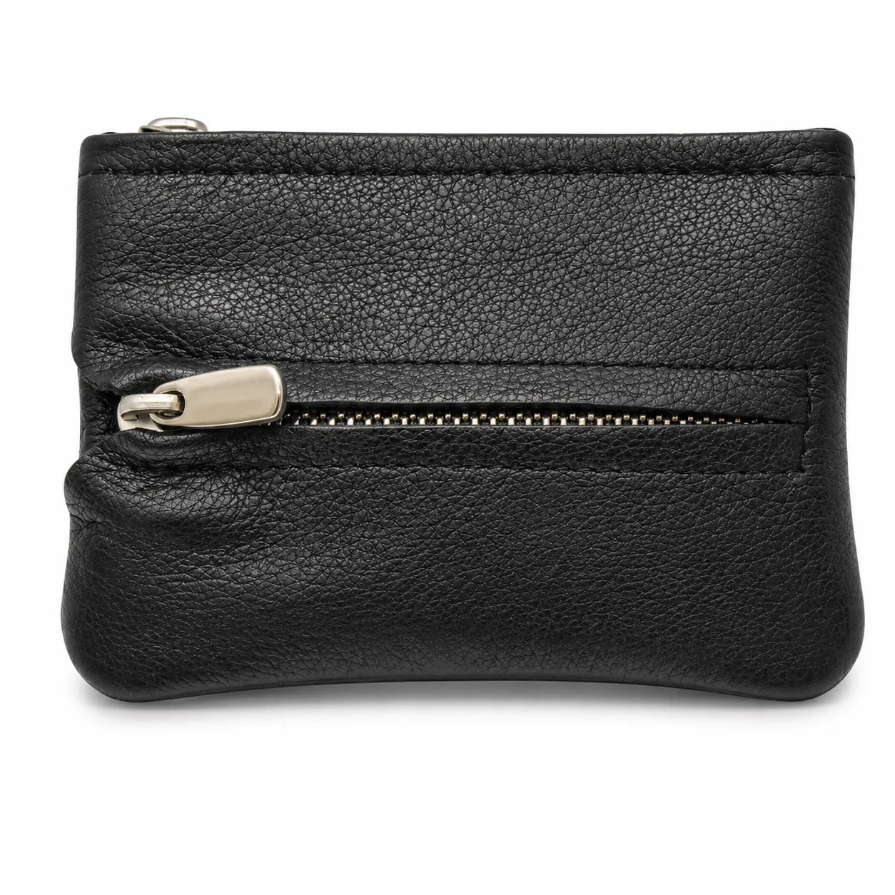 Leather Key Pouch - Leather Coin Pouch - Leather Coin Case - Leather Pouch - Card Sleeve - Multipurpose Pouch - Oxhide 4427 BLACK
