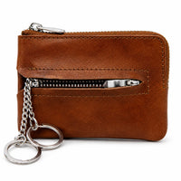 Leather Key Pouch - Leather Coin Pouch - Leather Coin Case - Leather Pouch - Card Sleeve - Multipurpose Pouch - Oxhide 4427 BROWN