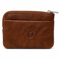Leather Key Pouch - Leather Coin Pouch - Leather Coin Case - Leather Pouch - Card Sleeve - Multipurpose Pouch - Oxhide 4427 BROWN