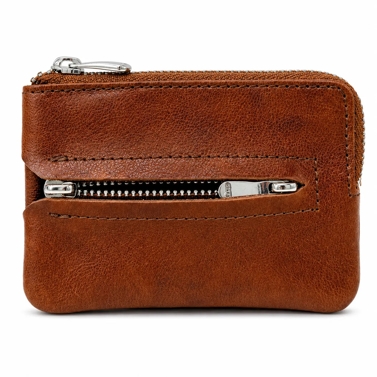 Leather Key Pouch - Leather Coin Pouch - Leather Coin Case - Leather Pouch - Card Sleeve - Multipurpose Pouch - Oxhide 4427 BROWN