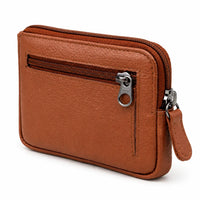 Leather Card Holder - Leather Key Pouch - Leather Coin Pouch - Leather Coin Case - Oxhide J0053 Brown