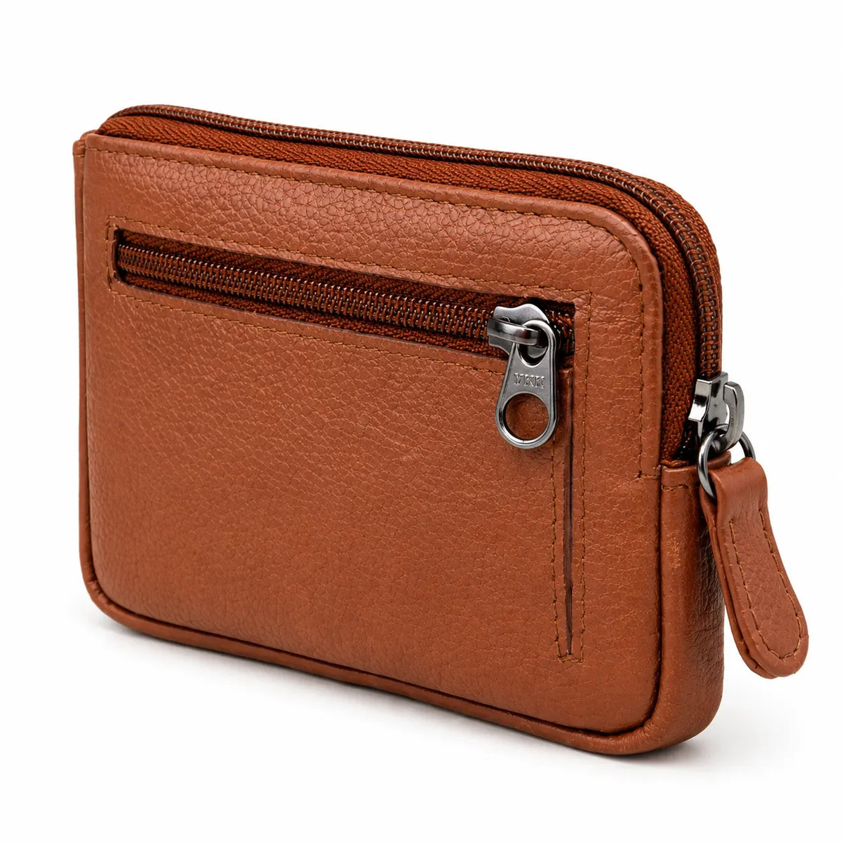Leather Card Holder - Leather Key Pouch - Leather Coin Pouch - Leather Coin Case - Oxhide J0053 Brown