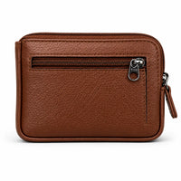 Leather Card Holder - Leather Key Pouch - Leather Coin Pouch - Leather Coin Case - Oxhide J0053 Brown