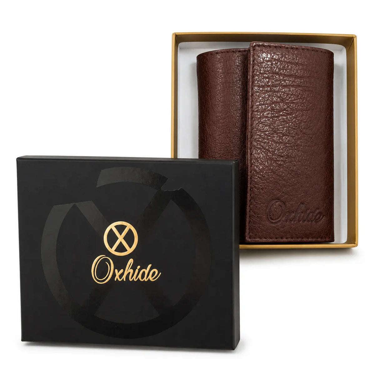 Key Wallet Coin Pouch - Leather Key Pouch - Leather Coin Pouch - Leather Coin Case - Oxhide J0023 Brown