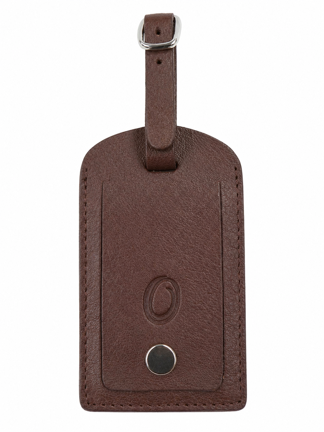 Oxhide Leather Luggage Tag Brown - 4298
