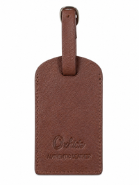 Oxhide Leather Luggage Tag Brown - 4298